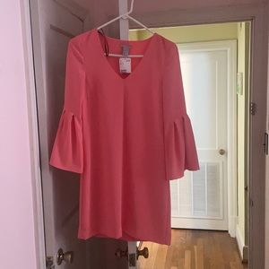 Pink,preppy, straight dress.